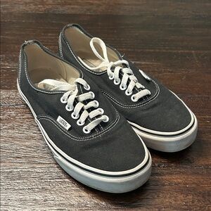 Vans Authentic Black and White Canvas Sneakers